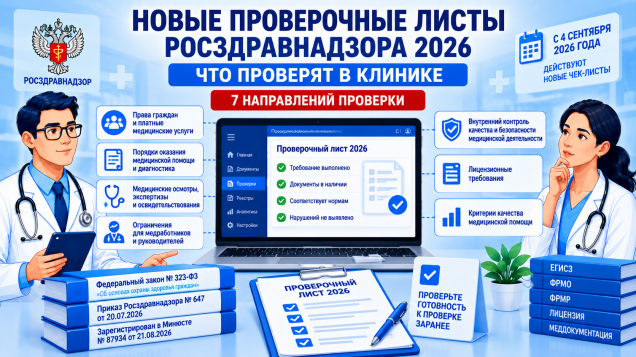 Новые проверочные листы Росздравнадзора: что проверить медицинской организации