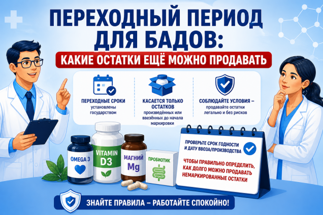 Переходный период для БАДов: какие остатки ещё можно продавать