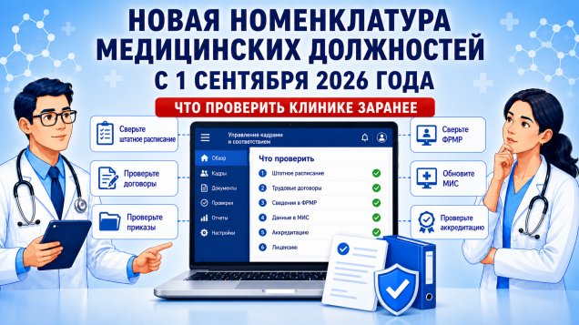 Новая номенклатура медицинских должностей с 1 сентября 2026 года