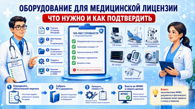 Оборудование для медицинской лицензии: что нужно и как подтвердить