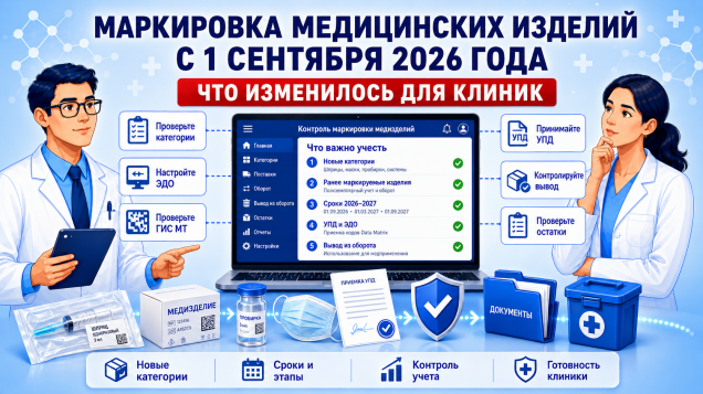 Маркировка медизделий с 1 сентября 2026: изменения для клиник