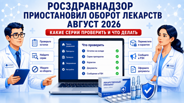 Росздравнадзор приостановил оборот ряда серий лекарств