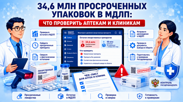 34,6 млн просроченных упаковок в МДЛП: что проверить аптекам и клиникам