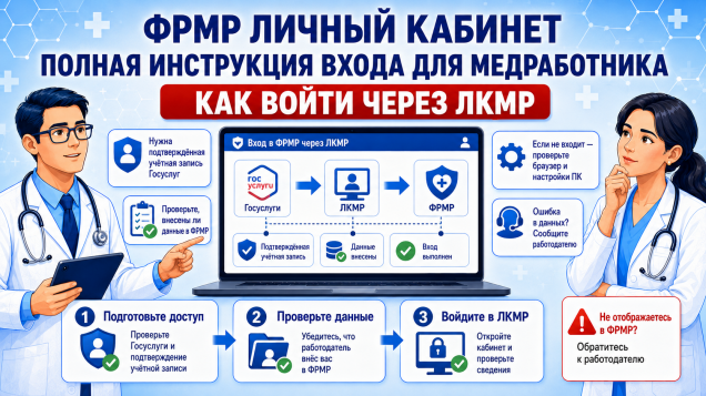 Как войти в ФРМР: личный кабинет медицинского работника и аккредитация