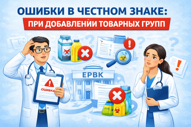 Ошибки в Честном Знаке при добавлении товарных групп