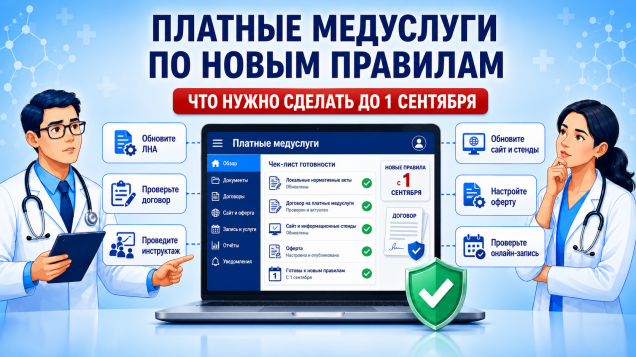 Платные медуслуги с 1 сентября: что нужно обновить