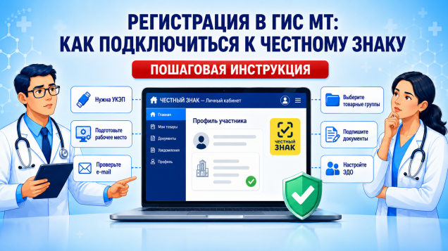 Регистрация в ГИС МТ: как подключиться к Честному Знаку 