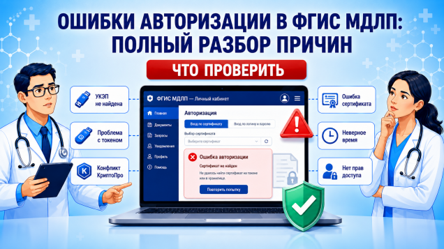 Ошибки авторизации в ФГИС МДЛП: полный разбор причин