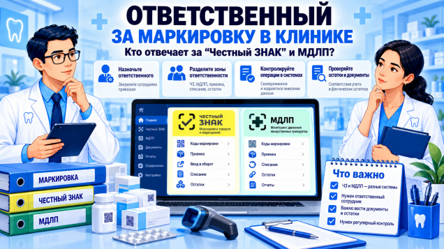 Кто в клинике отвечает за «Честный ЗНАК»: ответственный, приказ и распределение обязанностей