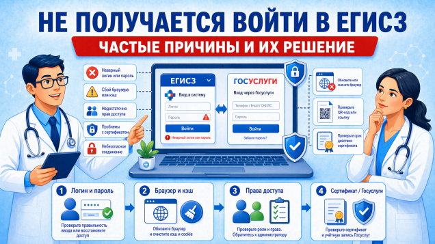 Не получается войти в ЕГИСЗ частые причины и их решение