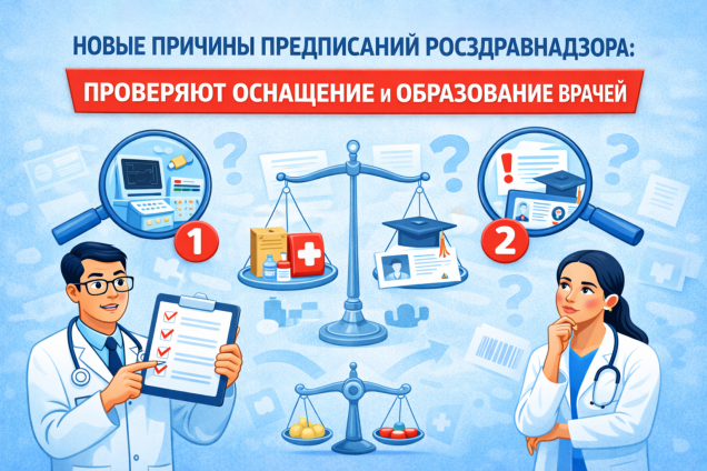 Новые причины предписаний Росздравнадзора: проверяют оснащение и образование врачей