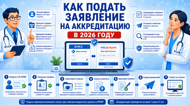 Как подать заявление на аккредитацию медработникам в 2026 году